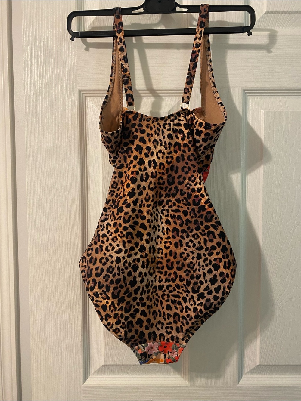 NWOT Johnny Was Cheetah Ruched Floral Animal Print Multi-pattern One Piece Sz XS - Picture 8 of 12